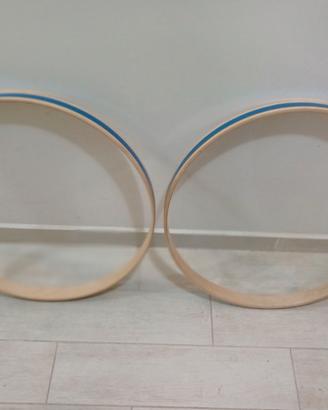 Cerchi in legno tamburo t5 celeste 22 pollici
