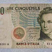 Banconota 5000 Lire “Bellini” serie sostitutiva