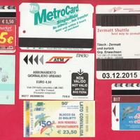 Biglietti (GIÀ USATI, da collezione) bus,treno, ec