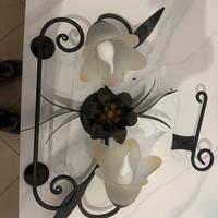 lampadario a muro più accessori bagno