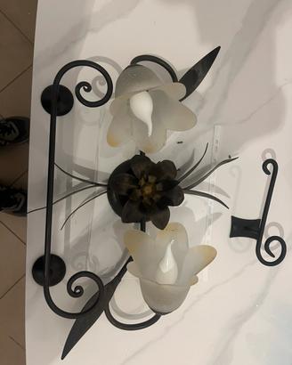 lampadario a muro più accessori bagno