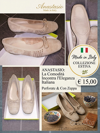 Ballerine con zeppa Anastasio n. 37 Scamosciate be