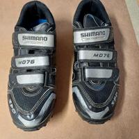 scarpe bici  mtb shimano n41 con pedali e ganci 