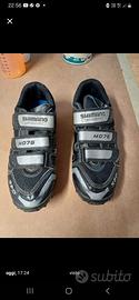 scarpe bici  mtb shimano n41 con pedali e ganci 