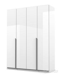Armadio 4 ante bianco lucido
