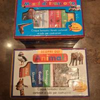 set di cubi e libretti