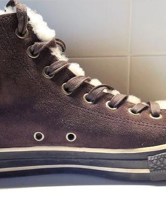 Converse ALL STAR colore marrone n.42 con pelo