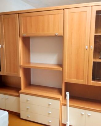 Soggiorno-divano letto-poltrona-tavolo-lampadario
