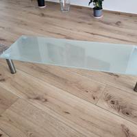 Porta TV in vetro satinato 100×34×16 cm – Moderno