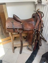 Sella artigianale monta western