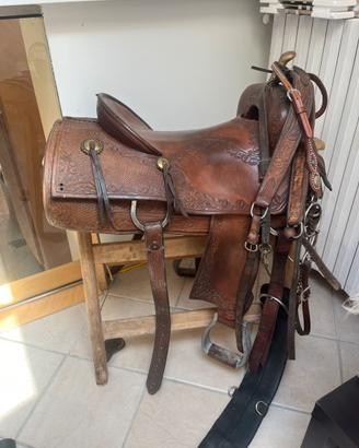 Sella artigianale monta western
