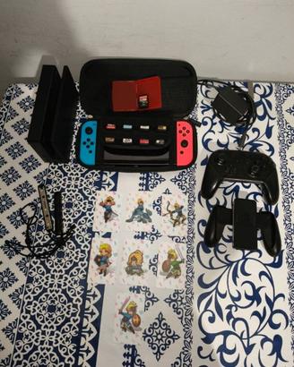 Nintendo switch+pro controller+13 giochi+amibo
