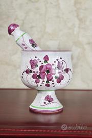 Mortaio fatto a mano in Ceramica di Caltagirone