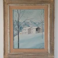 Quadro Vintage - Paesaggio Invernale - anni "60