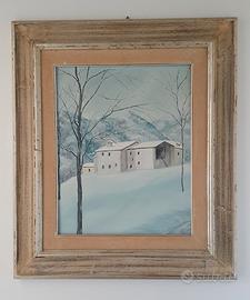 Quadro Vintage - Paesaggio Invernale - anni "60