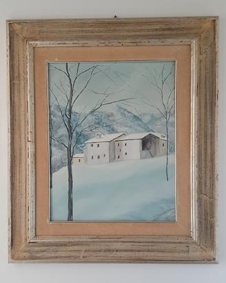 Quadro Vintage - Paesaggio Invernale - anni "60