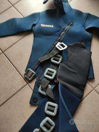 Tuta SUB MARES da 6 mm intera con cintura piombi 