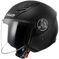 Coppia caschi Jet LS2 AIRLOW 2 SOLID Nero Opaco