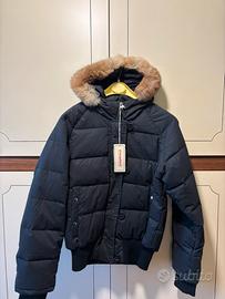 Piumino nero Crazy Duck - vera piuma e lapin - M