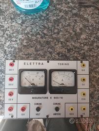 MISURATORE VOLT E AMPERE SCUOLA RADIO ELETTRA. 