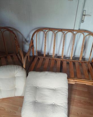 divano e poltrona in bambù