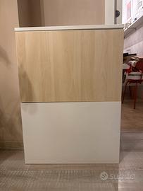 Mobiletto Ikea bianco e legno