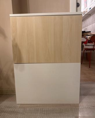 Mobiletto Ikea bianco e legno