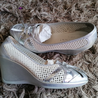 37 zeppe DONNA SOFT argento scarpe estive leggere