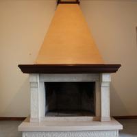 Camino palazzetti con corpo, rivestimento e cappa