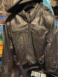 Giacca moto pelle bovina nero taglia M