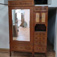 ArmadioGuardaroba Antico in Legno Massello con Spe