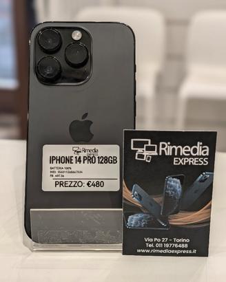 iPhone 14 Pro 128GB nero usato garanzia 