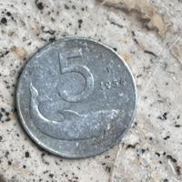 3 MONETE RARISSIME 5LIRE ANNO 1954!!!