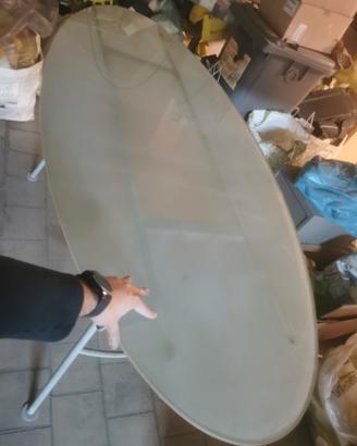 Tavolo ovale vetro temperato - tavola espositore