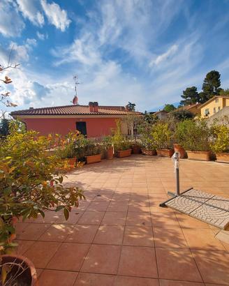 Recente ampia sala con camino giardino e garage