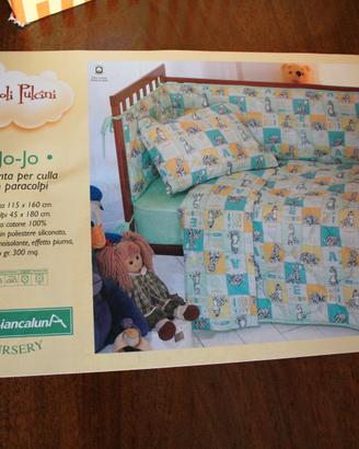 Trapunta per culla con paracolpi Piccoli Pulcini