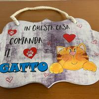 Targa per ingresso gatto