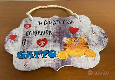 Targa per ingresso gatto