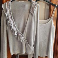 Giacchino  grigio con top