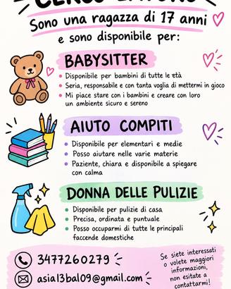 Compiti babysitter  stiro