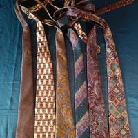 Lotto 6 cravatte vintage seta fantasia Nino Segre 