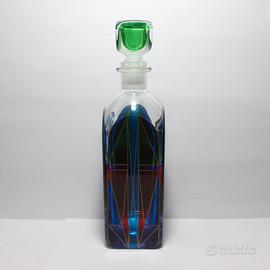 Bottiglia da Liquore in Vetro Colorato, Vintage