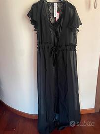 completo lungo nero di seta yamamay