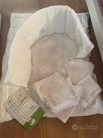 Set lettino neonato composto da 6 pezzi