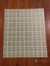 foglio di 100 francobolli reich germania 1923