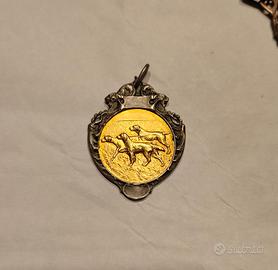 P.FERREA GENOVA MEDAGLIA CINOFILI ARGENTO LIBERTY
