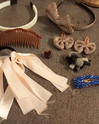 Lotto Accessori Capelli Cerchietti Pinze Forcine