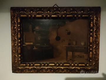 dipinto antico olio su tela