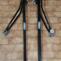 Coppia di portabici FAPA per barre su tetto auto.