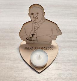 Porta candela Papa Francesco 